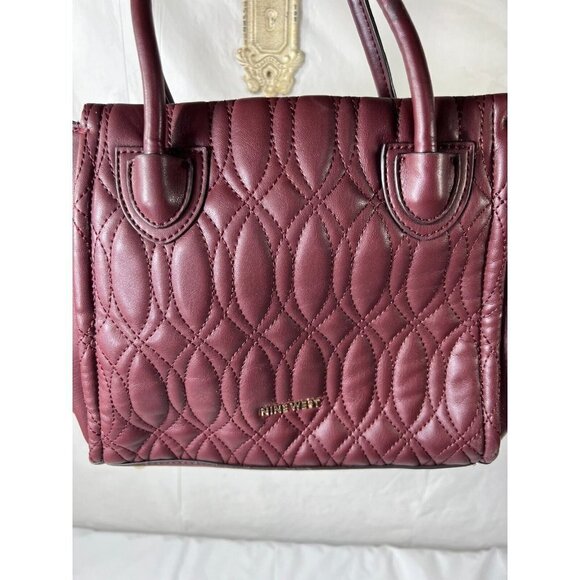 Nine West Camden Jet Set Satchel burgundy Merlot - Picture 2 of 16